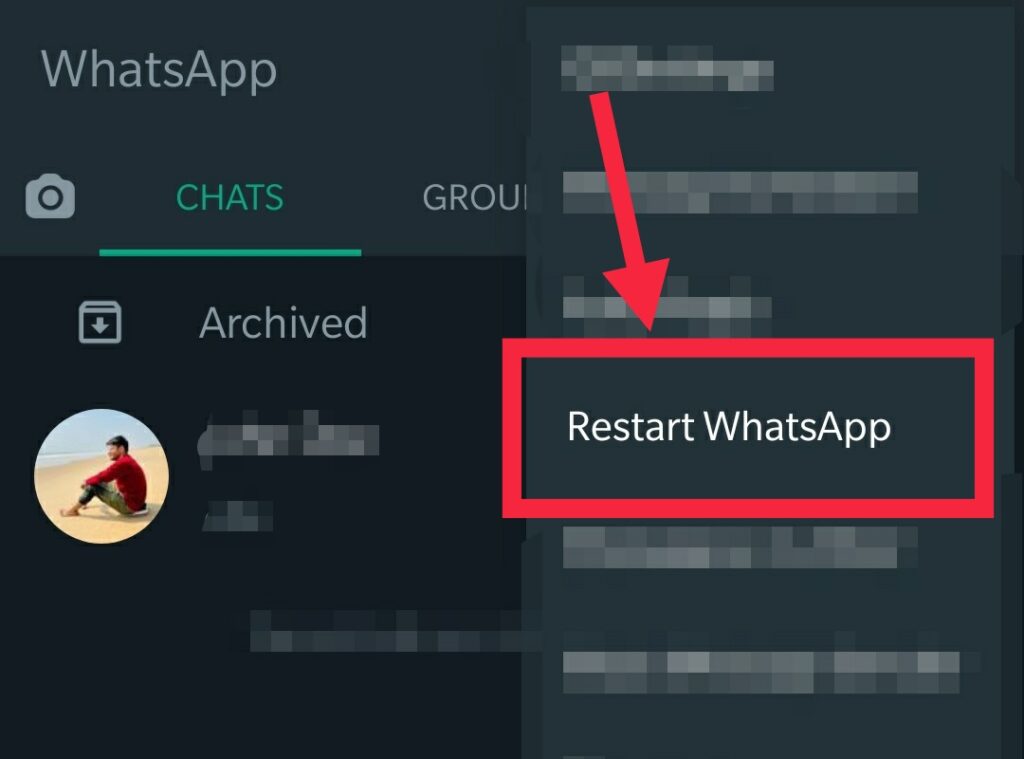 Restart GB Whatsapp Pro