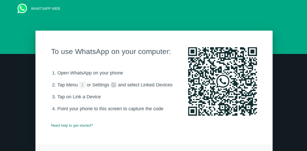 Whatsapp web qr code login